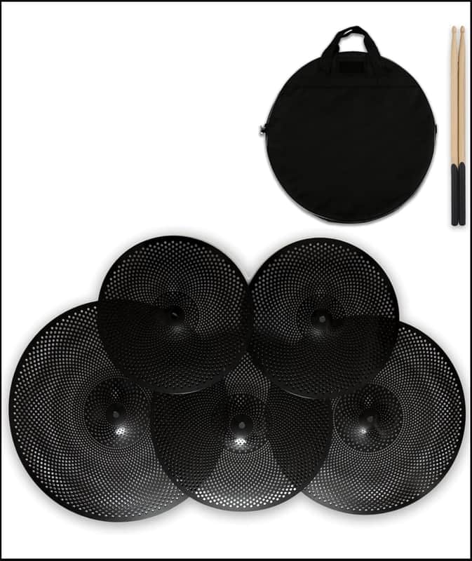 Low Volume Cymbal Pack, Quiet Cymbal Set 14''/16''/18''/20'' (5 Pcs, Black) | image 1