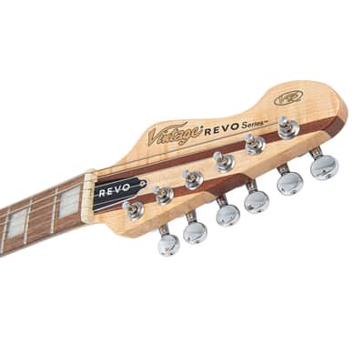 Vintage REVO Series 'Integra' Guitar ~ Satin Natural image 8