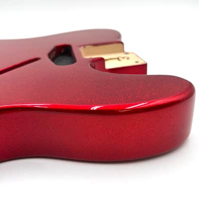 Warmtone Custom Guitars Tele Style Guitar Body “Red Sparkle” image 1