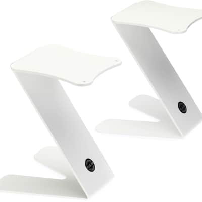 K&M 26773 Monitor Stand Tabletop Monitor Stand Set - White image 1