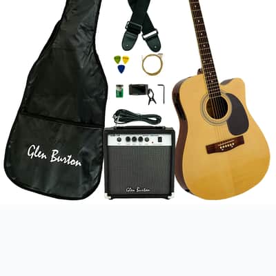 Glen Burton GA204BCO-NT Acoustic-Electric Guitar Combo Pack w/Gig Bag, Amplifier, Strings & Tuner image 1