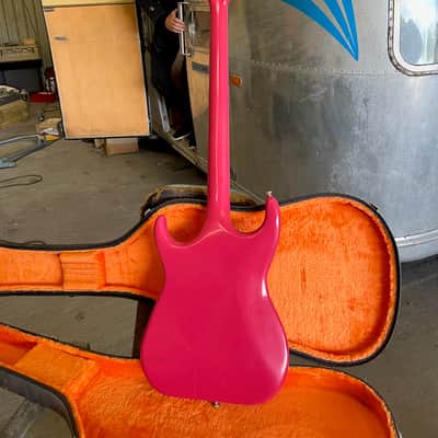 Vintage 1950s 1960s Burns London ‘Custom’ Pink Sonic Bass Guitar Ex. Bill Wyman *Ronnie Lane* image 12