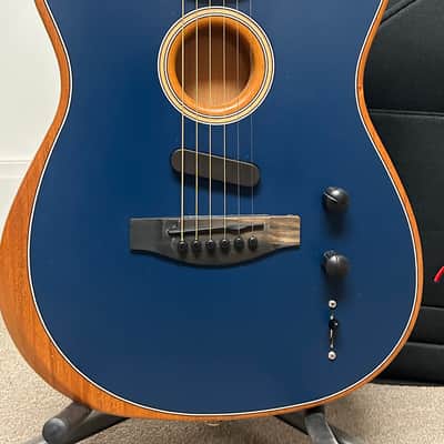 Fender American Acoustasonic Telecaster Acoustic Electric Guitar - Steel Blue image 2