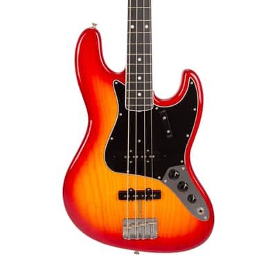 2019 Fender Ltd Ed Rarities Flame Ash Top Jazz Bass Guitar, Plasma Red Burst, US1907XXXX image 4