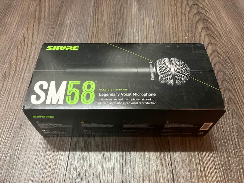 Shure SM58 Handheld Cardioid Dynamic Microphone Black image 1