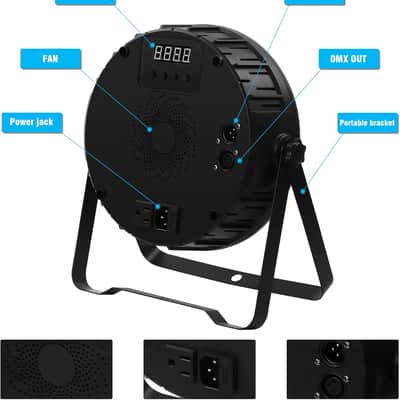 LED Par Light RGBW 4in1 160W 27Leds Stage Lights Remote & DMX Controlled Sound Activated Auto Play 8/4 Channel Uplights for Events Wedding Halloween Birthday Party Dance Stage Lighting (4 Packs) image 2