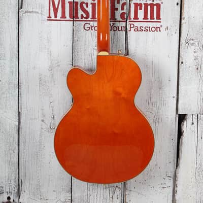 Gretsch Synchromatic Nashville Hollow Body Electric Guitar 50's Orange with Case image 10