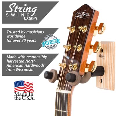 String Swing Original Style Wall Mount Classical Guitar Hanger - Ash CC01-A image 2
