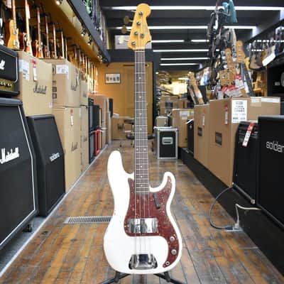 Fender Custom Shop 1960 Precision Bass Relic Super Faded Aged Olympic White w/Tweed Case image 4