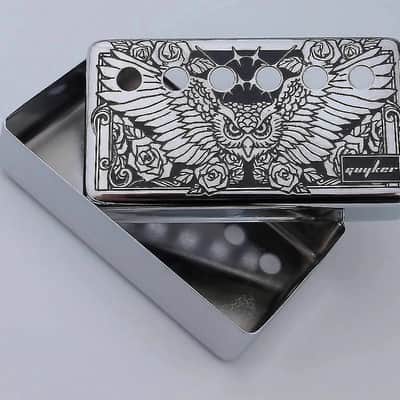 52/50mm Owl Top Guitar Humbucker Pickups Covers Set in Chrome image 4