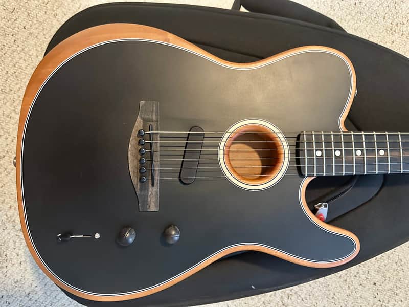 Fender American Acoustasonic Telecaster 2022 - Black image 1