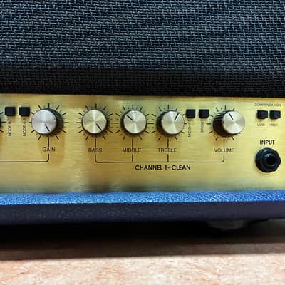 Marshall 6100 Anniversary Edition Head – 30th Anniversary (1962–1992) – Rare Blue Tolex + Original Footswitch image 6