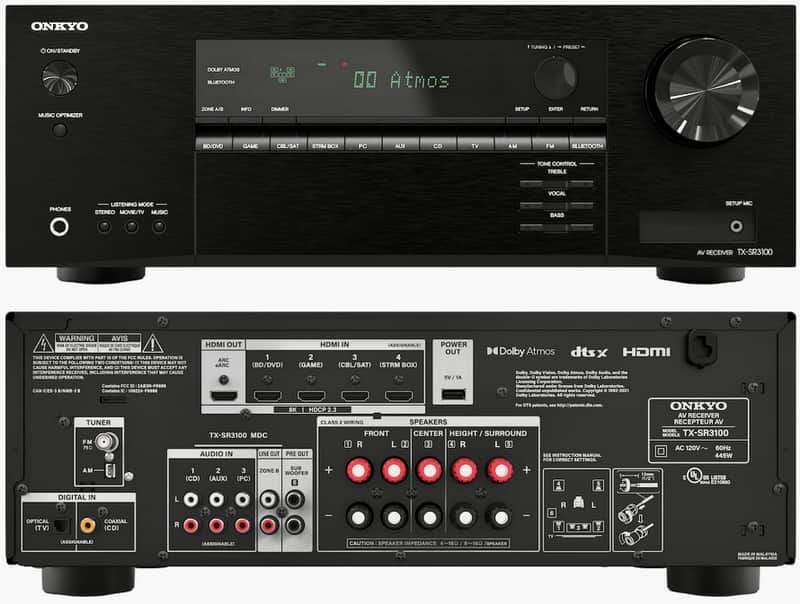 Onkyo TX-SR3100 5.2-Channel 8K Ultra HD Home Theater Receiver with Bluetooth, Dolby Vision, Dolby Atmos, DTS:X, HDR & All Accessories! *BRAND NEW/OPEN-BOX!* image 1