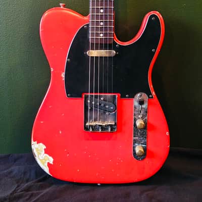 Belle Guitars Teg Custom, Fiesta red - medium relic image 2