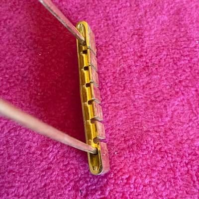 vintage usa 1965 Gibson gold tailpiece for es-345 355 thinline archtop 1968 1970 1972 jazz guitar 1969 image 9