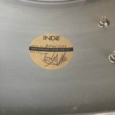 INDe 6.5x14" Brushed Aluminum Snare Drum 2016 - 2019 - Brushed Aluminum image 5