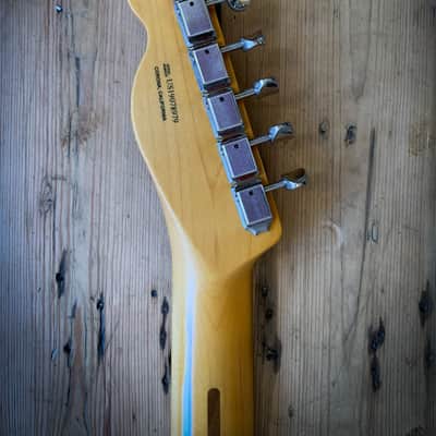 2019 Fender USA Britt Daniel Tele® Thinline Amarillo Gold & hard shell case image 8