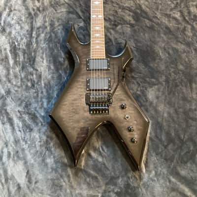 2011 BC Rich Warlock NJ Series Neck Thru Transparent Grey Electric Guitar image 1