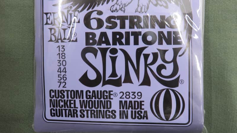 Ernie Ball 2839 6 String Baritone Slinky Electric Bass Strings 13-72 image 1
