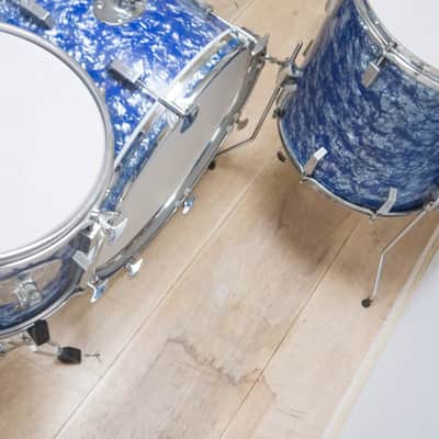 Vintage 70's Sonor The Swinger K 132 SB Blue Marble 4-piece image 2