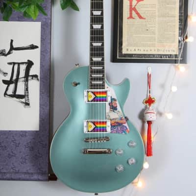 FOR CHARITY!!! 2021 Epiphone Les Paul Modern - Faded Pelham Blue - Pride Edition image 1