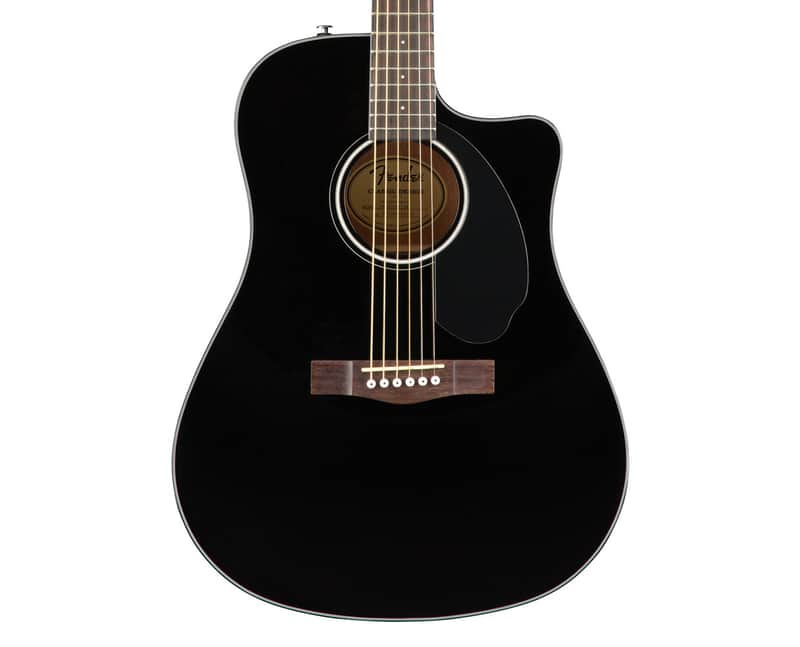 Used Fender CD-60SCE Dreadnought - Black w/ Walnut Fingerboard image 1
