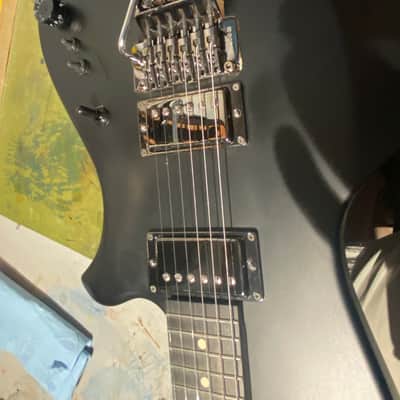 Warmoth Z  Body and Mahogany/Ebony Neck 2020 Satin Black Gotoh GE1996T Tremolo and Dimarzio Pickups image 15