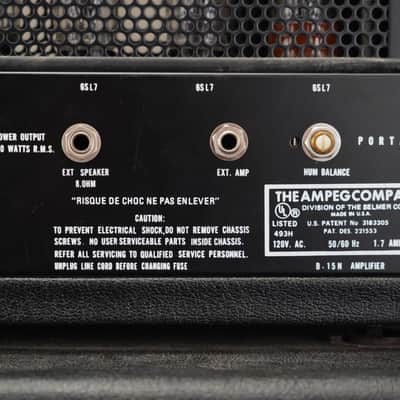 1977 Ampeg B-15N Fliptop Portaflex Bass Guitar Amplifier #59074 image 19