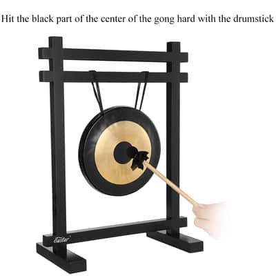 Large Gong Desk Chime Meditation Percussion Instrument image 2