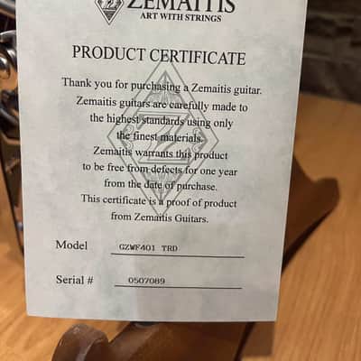 Zemaitis Greco GZWF401 TRD - Mahogany image 2