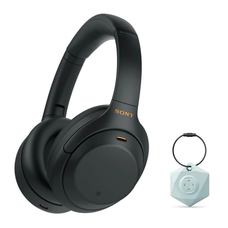 Sony WH-1000XM4 Wireless Noise Canceling Over-Ear Headphones Bundle with Finder image 1