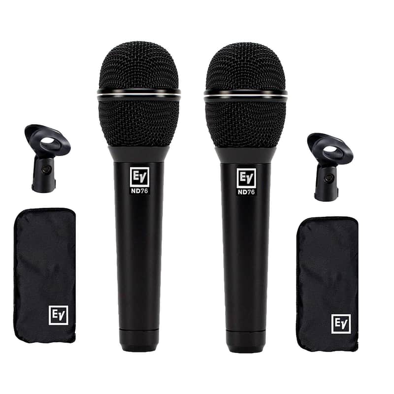 Electro-Voice ND76 Dynamic Cardioid Vocal Microphone 2-Pack image 1