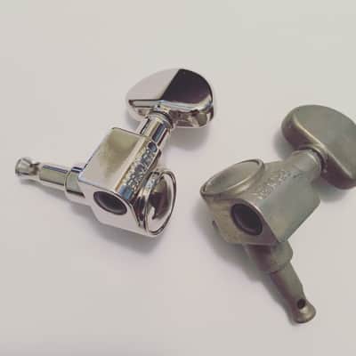 Set of 6 Grover Rotomatic Aged Nickel tuners w/bushings and screws Gibson, Les Paul, relic | 59 Parts image 2