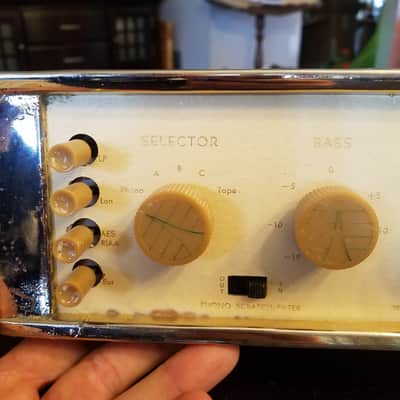 Sherwood Original S1000 Integrated hifi 6L6 mono tube amp Rare 1950s - cream gold speckled black image 4