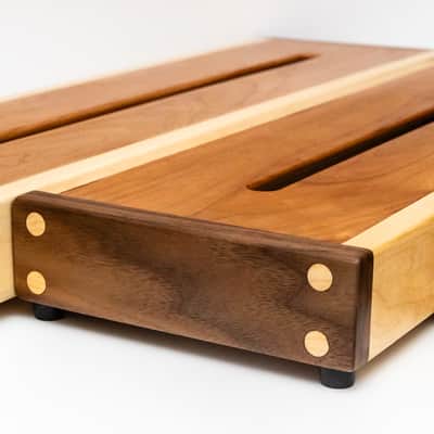 Custom made Hardwood Pedalboard Medium 450x150x50mm image 11