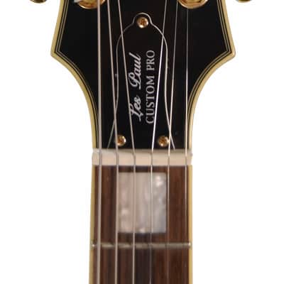 Epiphone Les Paul Custom Pro 2014 Electric Guitar – Used 2014 - Ebony Gloss Finish image 3