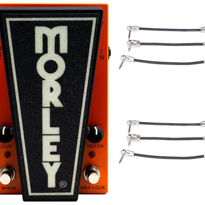 Morley 20/20 Wah Lock Pedal + 2x Gator Patch Cable 3 Pack image 1