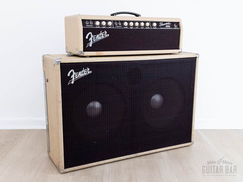1962 Fender Dual Showman Blonde Brown Panel Vintage Piggyback Tube Amp 2x15 w/ JBL D130F, Victoria Cover image 1