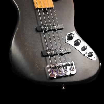 Mas Hino NYC 5-string  Jazz Bass MN fretless in Black w/Gigbag image 4