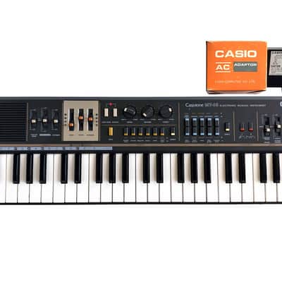 1985 Casio MT-68 Casiotone Mini Organ, Synthesizer & Analog Drum Machine With Casio AD-1U AC Adapter MT-65