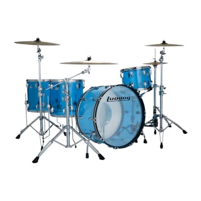 Ludwig Vistalite 4pc Zep Drum Set Blue image 1
