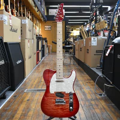 Tom Anderson Custom Top T Classic Contoured Electric Guitar Natural Red Burst w/Binding, Hard Case image 4