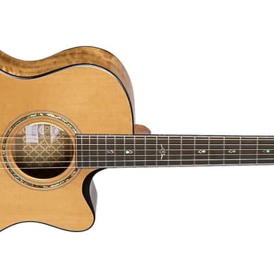 Cort Gold Edge Acoustic-Electric w/ Case, Grand Auditorium Torrefied Solid Spruce Top 1 3/4"(45mm) Nut, Mint image 9