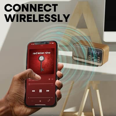 Fuse Hark Bluetooth Radio Speaker 10W Wireless Charger FM Radio Alarm Clock image 2