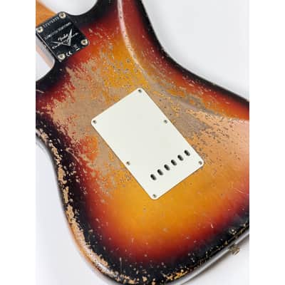 Fender CUSTOM SHOP STRATOCASTER LIMITED EDITION ROASTED 61 SUPER HEAVY RELIC 3 TONS SUNBURST 2023 - Super Heavy relic Aged 3 Tons sunburst image 13
