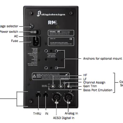 Digidesign - PMC RM1 MONITORS (PAIR) 2008 BLACK image 3