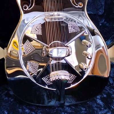 National Reso-Phonic Style N 14 Fret 2023 Mirror Nickel w/ Hotplate & Strap Button- IN STOCK NOW!! image 3