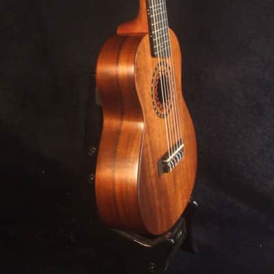 Handmade Concert Long Neck Guitarlele, Solid Hawaiian Koa, Slotted Head, Soft-bag, Bruce Wei GL-2080 image 5