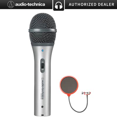Audio-Technica Cardioid Dynamic USB/XLR Microphone - ATR2100-USB w/ Microphone Wind Screen image 2