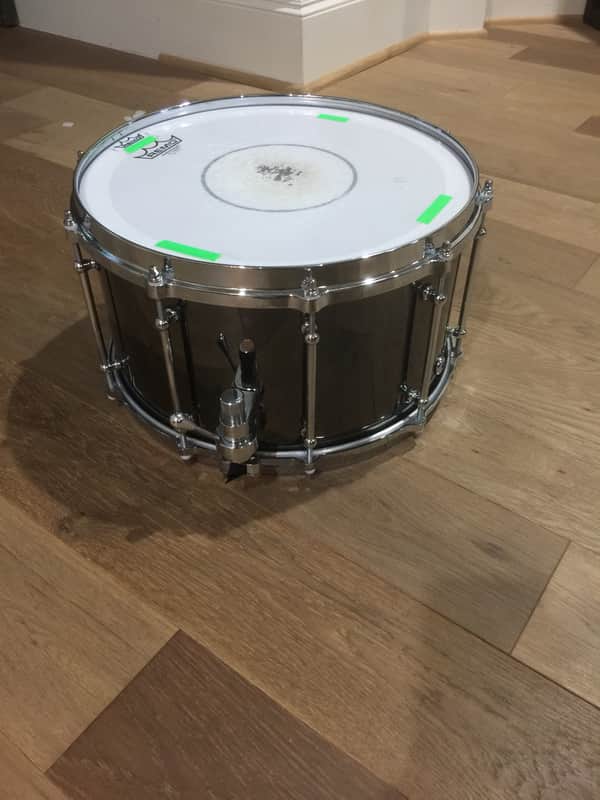 Dallas Drum 14x8 beadless black brass snare drum 2019 Beadless black brass snare drum image 1